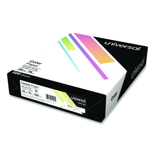 [81092] Papel Bond Tamaño Carta Amarillo Pastel Universal 8.5'' x 11" 75 g/m² 20 lb con 500 Hojas 