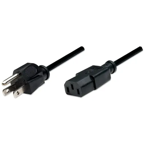 [31301] Cable de Corriente 10A/250V 18Awg 1.8 M Negro Manhattan
