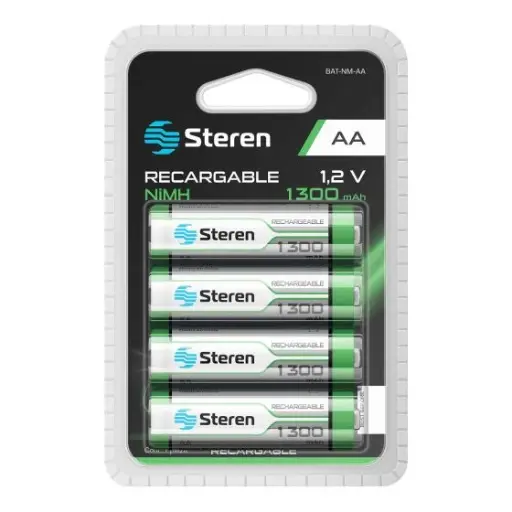 [30119] Bateria AA Recargable Steren con 4 1.2 V 1300 Mah 