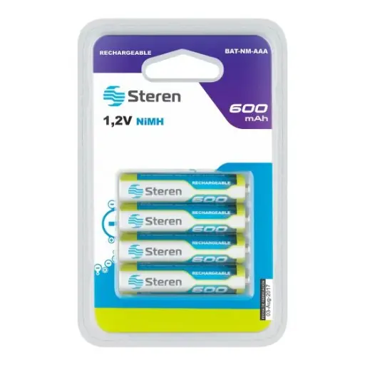 [30219] Bateria AAA Recargable Steren con 4 1.2 V 600 Mah 