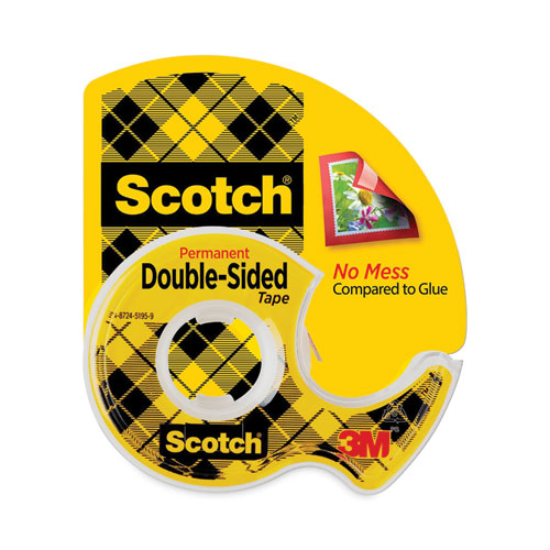 [14872] Cinta Adhesiva Doble Lado con Despachador 1/2'' x 6.9 yd (12 mm x 6.3 m) Scotch