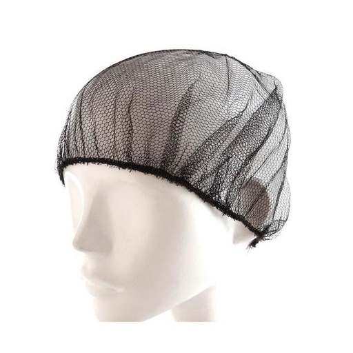 [70908] Cofia Desechable Negro Plana Nylon 21'' con 100 Choice