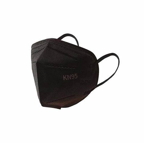 [70843] Cubreboca Tipo Concha KN95 Negro Individual