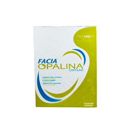 [80118] Cartulina Opalina Blanca Tamaño Carta 225 g Facia con 100