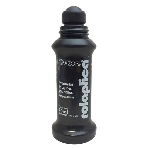 [11589] Tinta para Cojin Rolaplica Azor 60 mL Negra