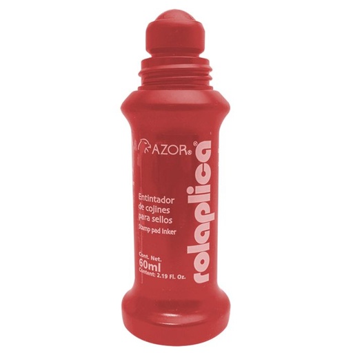 [11590] Tinta para Cojin Rolaplica Azor 60 mL Roja 