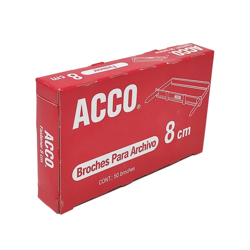 [11035] Broche para Archivo 8 cm con 50 piezas Acco