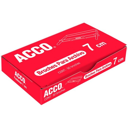 [11036] Broche para Archivo 7 cm Capacidad (2.75") con 50 piezas Acco