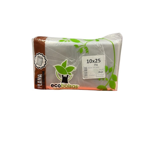 [10393] Bolsa para Corte de Caja Plastico Natural 10 cm x 25 cm con 2 paquetes de 500 g (1kg)