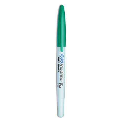 [13750] Marcador Expo Vis-A-Vis Punta Fina Verde con 12 para Acetato