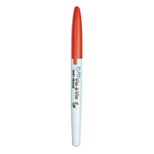 [13755] Marcador Expo Vis-A-Vis Punta Fina Rojo con 12 para Acetato