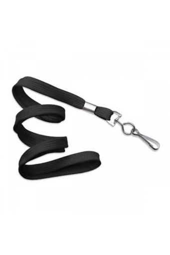 [11877] Cordon para Gafete con Broche Plano Negro