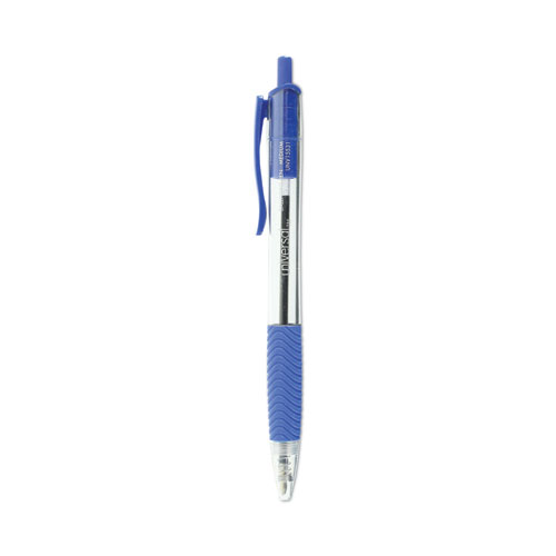 [13324] Pluma Universal Comfort Grip Punta Mediana 1.0 mm Retractil Azul