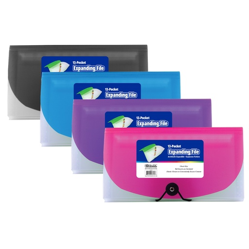 [10371] Archivo Tipo Acordeon de Plastico Tamaño Carta Chequera 13 Divisiones Bazic