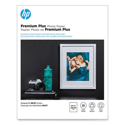[L81168] Papel Fotografico Tamaño Carta HP Glossy con 25 Hojas