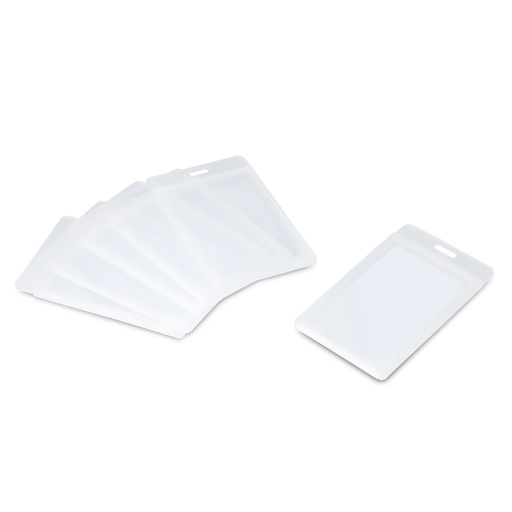 [15827] Portagafete Plastico Duro 11 cm x 6.7 cm Transparente Red Top con 6