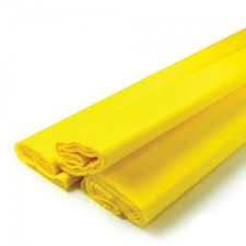 [81155] Papel Crepe Amarillo Canario C/10   