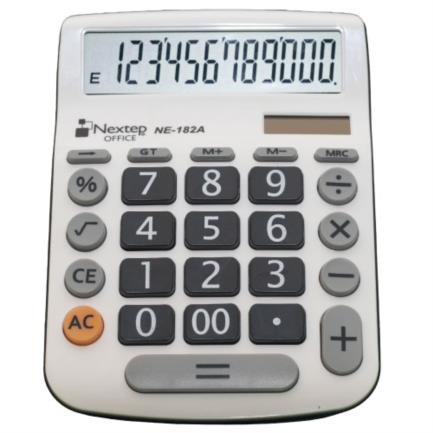 [31922] Calculadora 10 Digitos Semi Escritorio Nextep NE-184N Solar/Bateria