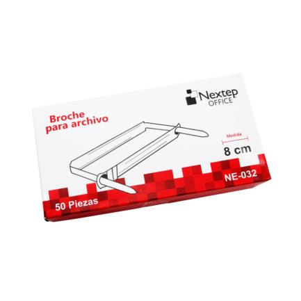 [16031] Broche para Archivo 8 cm Nextep con 50 piezas