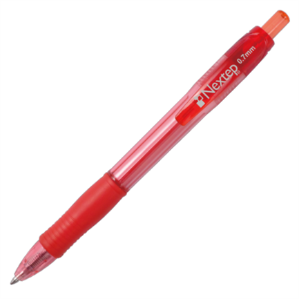 [14059] Pluma Nextep Gel Punta Fina 0.7 mm Retractil Rojo