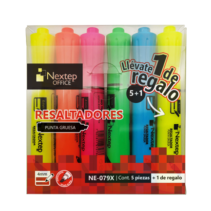 [16040] Marcador Fluorescente Nextep con 5 Colores 