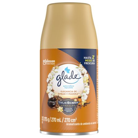 [41157] Aromatizante Glade En Aerosol Elegancia de Ambar y Madera 175mL 