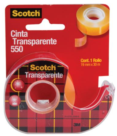 [14666] Cinta Adhesiva Transparente con Despachador 19 mm x 30 m Scotch