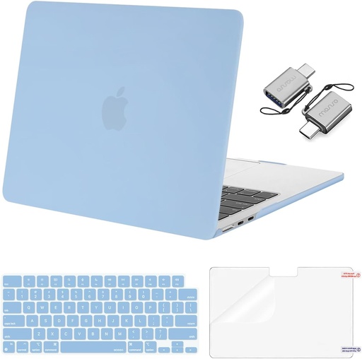 [33314] Protector para MacBook Air 13 y 13.6 pulgadas,M3 A3113, M2 A2681 Azul Aire
