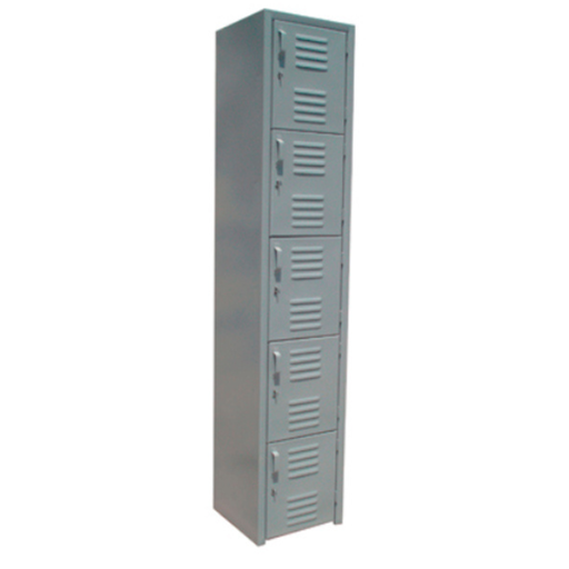 [D60184] Casillero 1 Columna 5 Cajas de 15" x 14.5" x 71" (38 cm x 37 cm x 180 cm) Color Gris (Saldo)