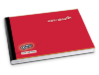 [13286] Cuaderno Engrapado Italiano Blanco Estrella con 100 Hojas
