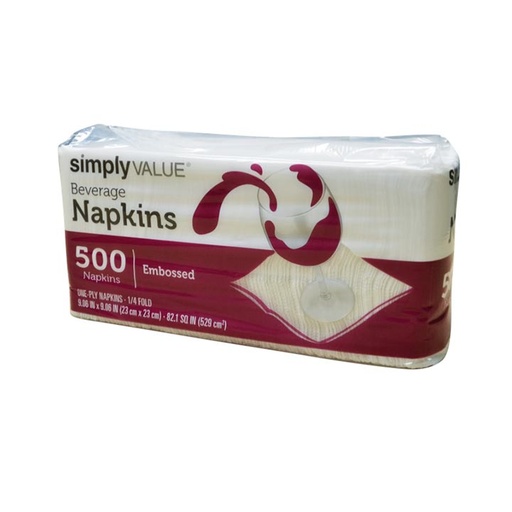[90143] Servilleta Blanca Simply Value con 500