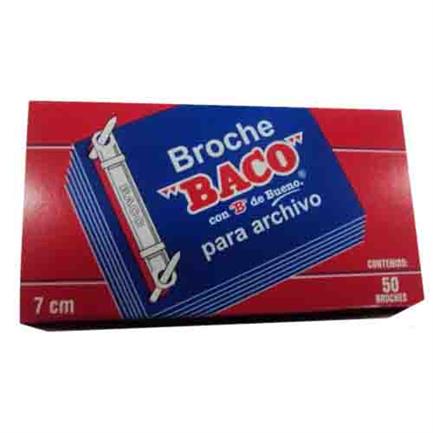 [13771] Broche para Archivo 7 cm Capacidad (2.75") con 50 piezas Baco 