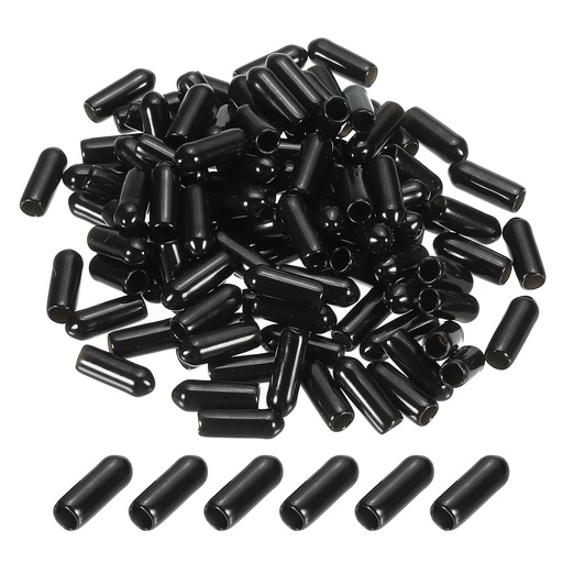 [91546] Tapon de Extremo Goma de Vinilo 0.157'' con 120 Negro Patikil