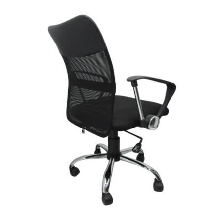 Silla Ejecutiva Tela Respaldo Medio C/Descansa Brazos Negra