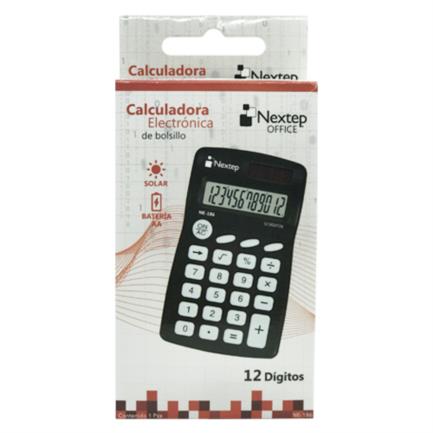 Calculadora 12 Dig Bolsillo Nextep Solar/Bat