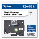 Cinta Etiquetadora Brother 1/2" Negro/Blanco P-Touch Extra 