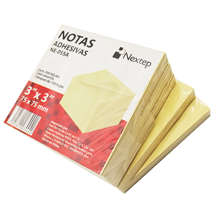 Nota Adhesiva 3X3 Amarillo C/100 Hjs Nextep 