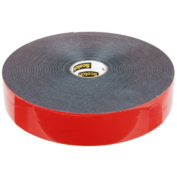 Cinta Adhesiva Doble Lado Rojo 1" X 11 Yd (10 Mts) Extremo S