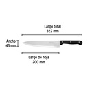 Cuchillo 8" Mango Plastico Uso General Pretul