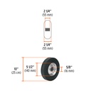 Llanta De Hule Para Diablo 10'' X 2 1/2'' X 2 1/4'' R5-1/2''