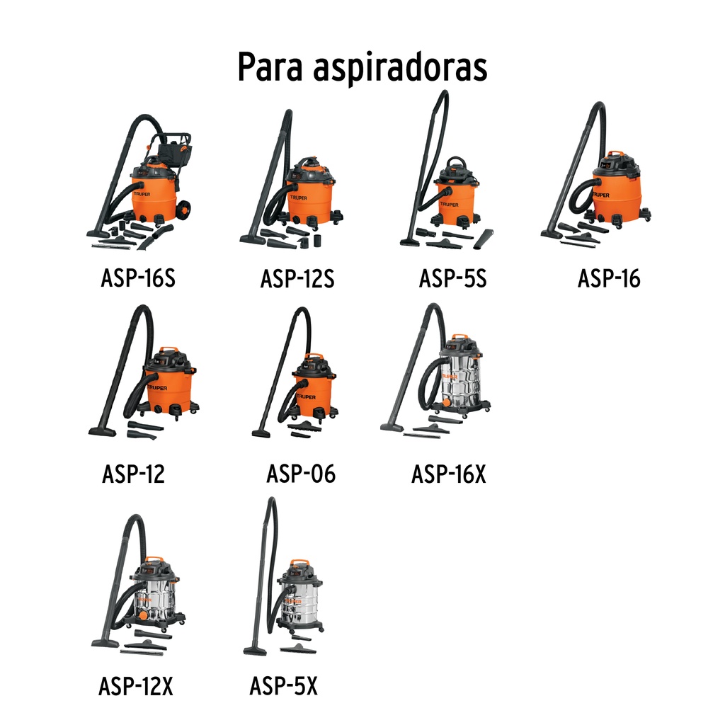 Repuesto De Filtro P/Aspiradora Aspi-12/Aspi-16 Truper