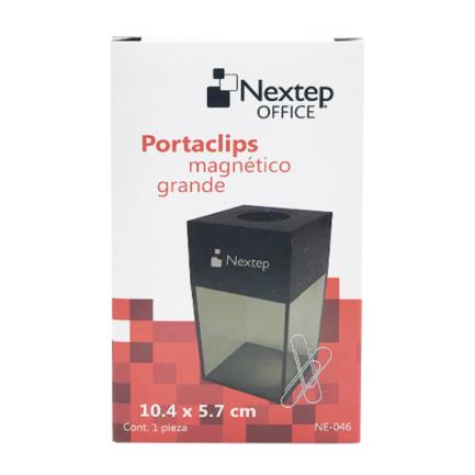 Portaclips De Plastico Negro Con Iman Nextep