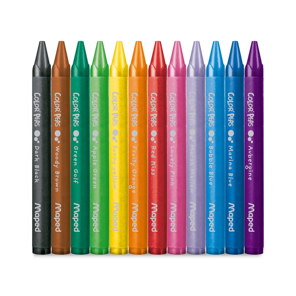 Crayon Estandar Redondo Color Peps Wax C/12 Maped