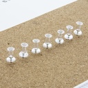 Chincheta Push Pin Transparente C/100 Bazic