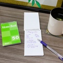 Libreta Bolsillo Memo Espiral 3X5" 50Hjs C/4 Bazic