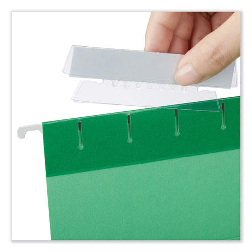 Ceja Plastica P/Folder Colgante 3.5" C/25 Pzas Transparente Universal