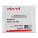 Ceja Plastica P/Folder Colgante 3.5" C/25 Pzas Transparente Universal