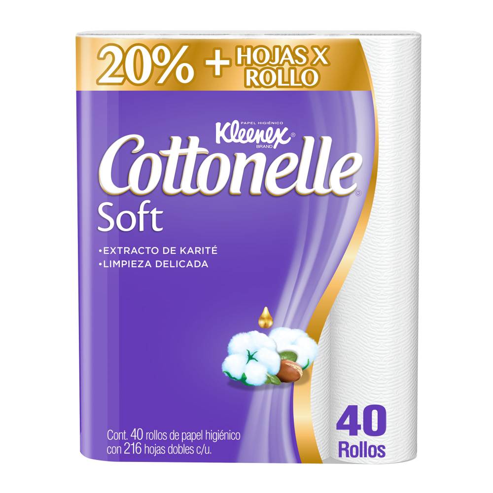 Papel Higienico Kleenex Cottonelle con 40 Rollos