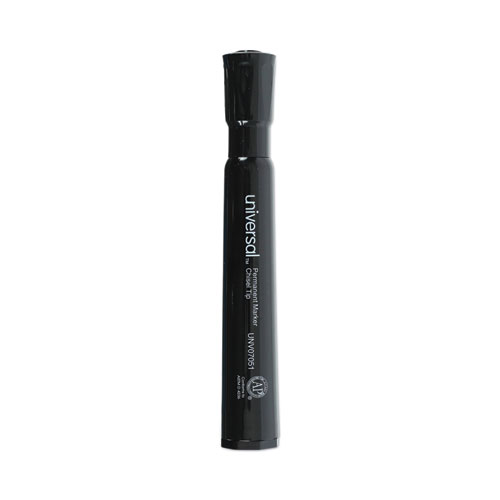 Marcador Permanente Universal Punta Cincel Negro