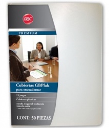 Pasta para Engargolar Tamaño Carta Estriada Cristal con 50 Acco